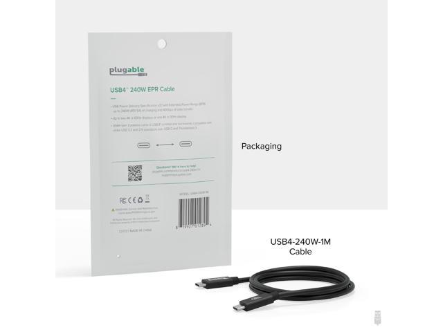 Plugable USB4 Cable with 240W Charging, 3.3 ft/1m, USB-IF Certified - image 7
