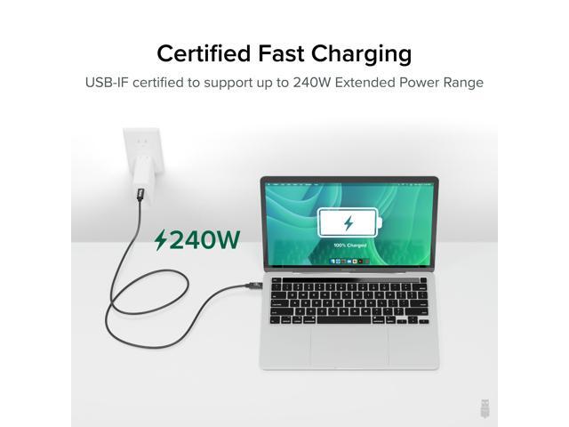 Plugable USB4 Cable with 240W Charging, 3.3 ft/1m, USB-IF Certified - image 2