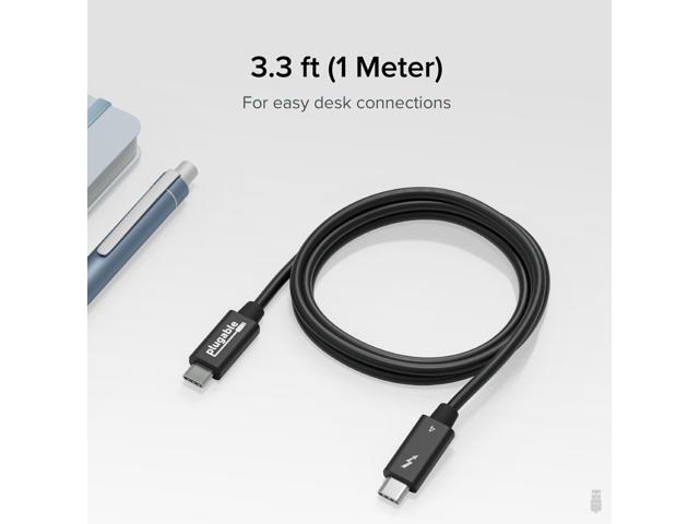 Plugable Thunderbolt 4 Cable with 240W Charging, Thunderbolt Certified, 3.3 ft/1m,1x 8K Display, 40 Gbps - image 5