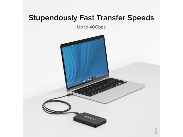 Plugable Thunderbolt 4 Cable with 240W Charging, Thunderbolt Certified, 3.3 ft/1m,1x 8K Display, 40 Gbps - image 3