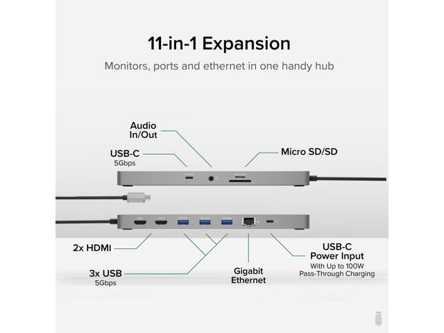 Plugable USB-C 11-in-1 Hub with Ethernet - image 2