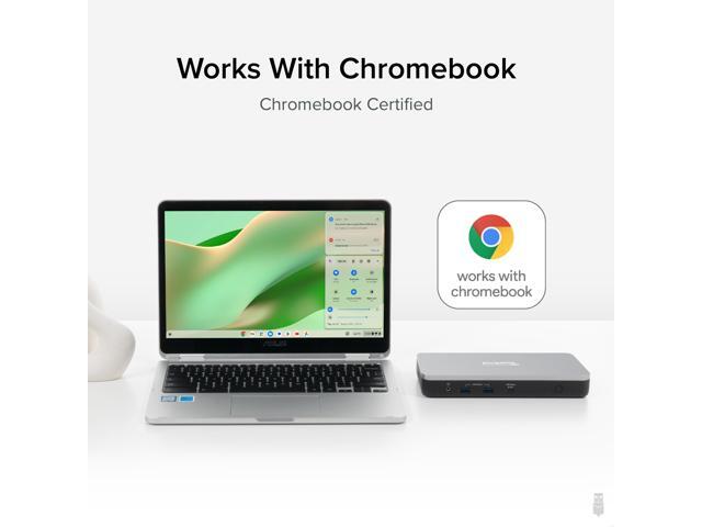 Plugable 12-in-1 USB-C Dual Monitor Docking Station, Certified Works with Chromebook, 60W Charging - image 4