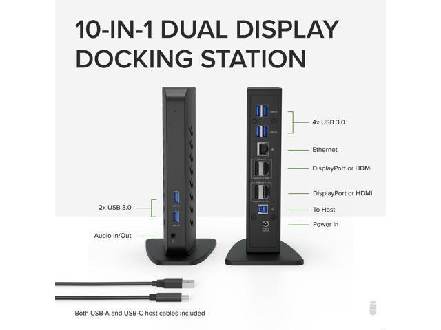 Plugable Universal Docking Station for Dual 4K Monitors - image 2