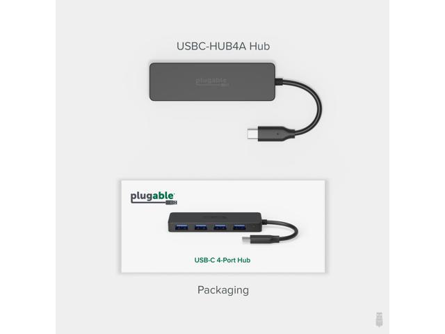 Plugable USB-C to USB Adapter Hub, 4 Port USB 3.0 Hub, USB Splitter for Laptop - image 6