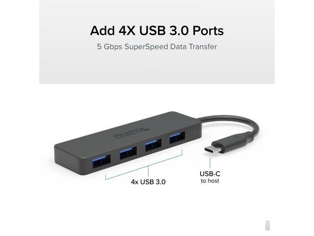 Plugable USB-C to USB Adapter Hub, 4 Port USB 3.0 Hub, USB Splitter for Laptop - image 2
