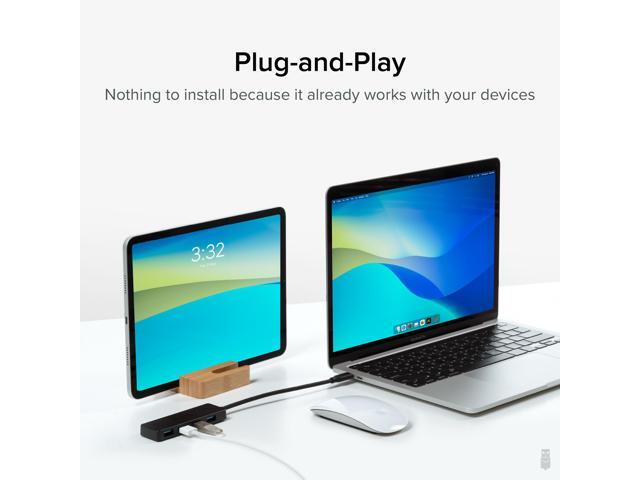 Plugable USB-C to USB Adapter Hub, 4 Port USB 3.0 Hub, USB Splitter for Laptop - image 3
