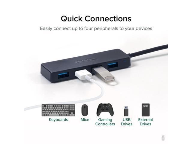 Plugable USB-C to USB Adapter Hub, 4 Port USB 3.0 Hub, USB Splitter for Laptop - image 5