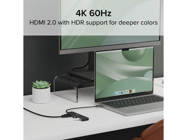 Plugable 4-in-1 USB-C Hub with 4K HDMI, 100W Charging - image 3