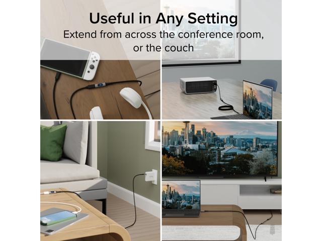 Plugable USB-C Extension Cable, 3.3 ft/1m, Digital Power Meter Tester for Monitoring USB-C Connections - image 2