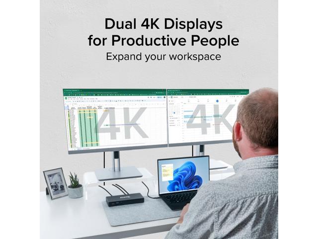 Plugable USB-C Dual HDMI Display Docking Station with 65W Laptop Charging - image 3