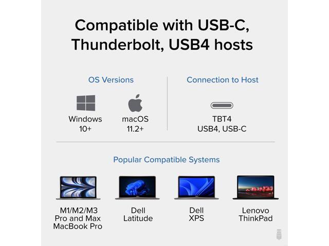 Plugable 13-in-1 Thunderbolt 4 Dock for 4K Dual Monitors or Single 8K, 100W Laptop Charging - image 4