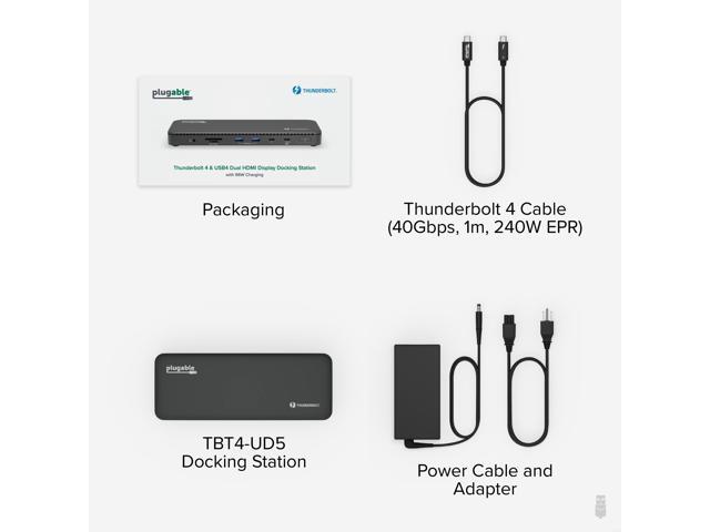 Plugable 13-in-1 Thunderbolt 4 Dock for 4K Dual Monitors or Single 8K, 100W Laptop Charging - image 7