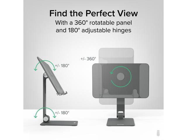 Plugable Magnetic Tablet Holder for MagSafe iPad Pro 12.9 Stand Portable Foldable 360° Rotating Stand (AMS-STAND13)