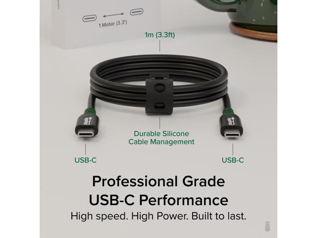 Plugable USB-C to USB-C Cable, 240W USB-C Charging Cable 20Gbps, 4K 120Hz, 8K 60Hz - image 2