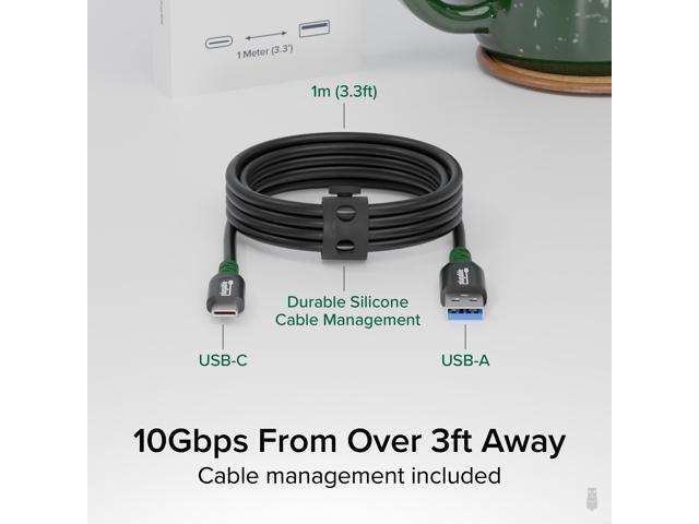 Plugable USB-C to USB-A Cable for Data and Charging, 3.3 ft - image 2