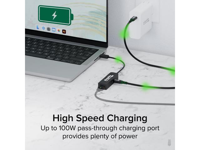 Plugable USB-C to 2.5 Gbps Ethernet Adapter with 100W USB-C Charging - image 4