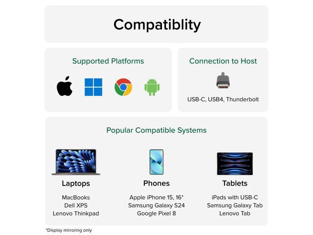 Plugable USB-C Portable Monitor 15.6 Inch, 100W Pass-Through Charging - for Your Laptop, Smartphone or Tablet - image 6