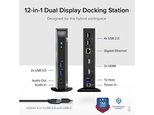 Plugable USB 3.0 Universal Dual Monitor Docking Station - image 2