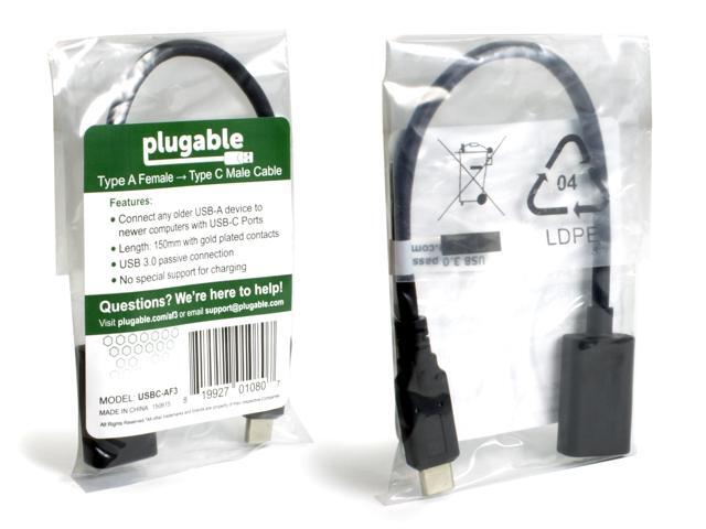 Plugable USB-C to USB Adapter Cable with Driverless Technology - image 4