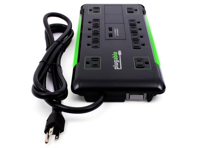 Plugable 12-Outlet Power Strip with 2-Port USB Charger (6 ft/2m Cable) - image 2