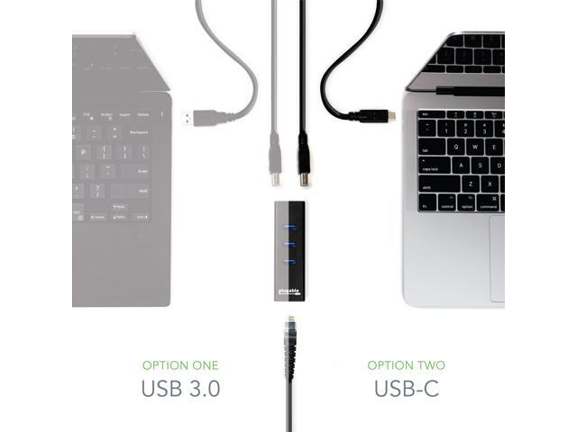 Plugable USB Hub with Ethernet, 3 Port USB 3.0 Bus Powered Hub with Gigabit Ethernet - image 6