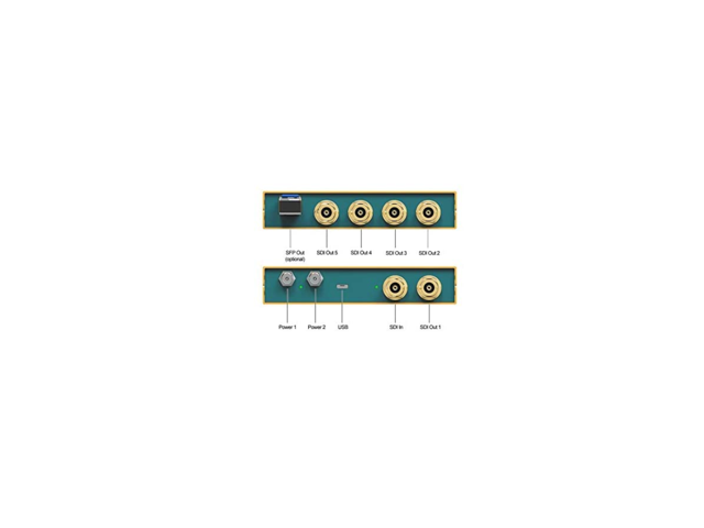 AVMATRIX SD1151-12G 1×5 12G-SDI Reclocking Distribution Amplifier Support DVB-ASI Signal
