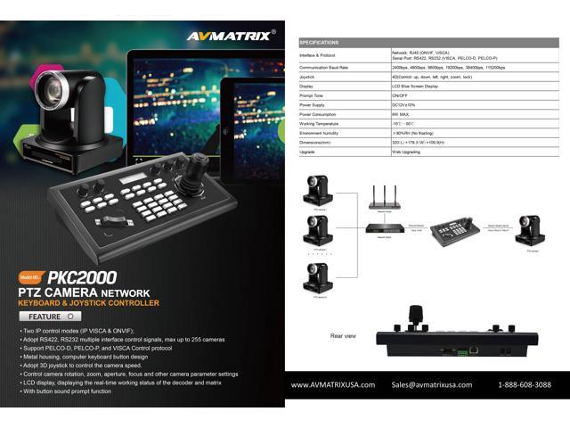 AVMATRIX PKC2000 Network 4D Joystick for PTZ Camera Keyboard Controller