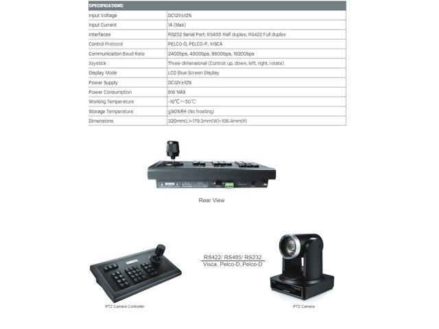 AVMATRIX PKC1000 3D Joystick PTZ Camera Keyboard Controller RS-232/422/485 Communication