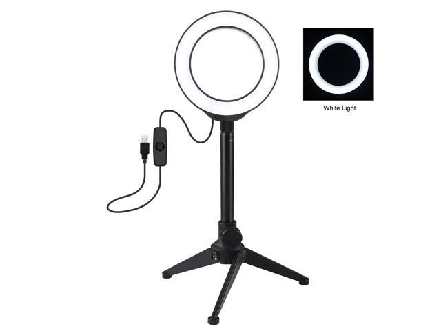AMZER Live Broadcast Kits 4.7 inch 12cm Ring Light + Desktop Tripod Selfie Stick Mount USB White Light LED Ring