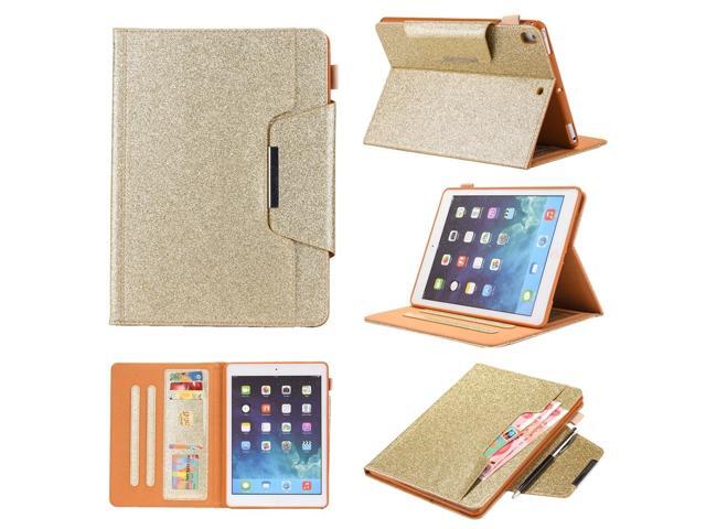 AMZER Glitter Horizontal Flip Leather Case With Holder & Card Slot/ Photo Frame/ Wallet for Apple iPad 10.2/iPad 8th Generation 10.2 inch
