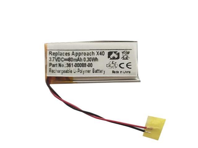 80mAh 361-00088-00 Battery Replacement Compatible with Garmin Approach X40 GPS Golf Watch, Garmin Vivosmart HR, Vivosmart HR+ Activity Tracker