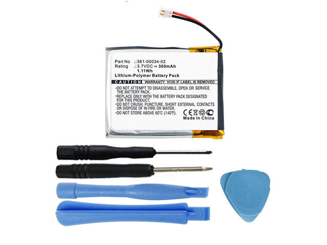 300mAh 361-00034-02, FLPB342735-P1 Battery Replacement for Garmin Fenix 3 and Fenix 3 HR Fitness GPS Smartwatch with Installation Tools
