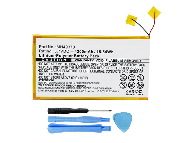 4200mAh MH49370 Battery Replacement Compatible with RCA 10-inch RCT6203W46 Tablet with Installation Tools.