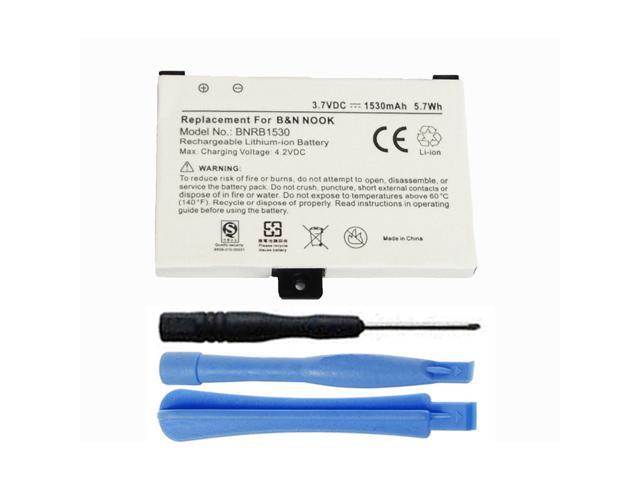 Replacement 1530mAh BNRZ1000, 9BS11GTFF10B3, BNRB454261, BNRB1530 Battery for Barnes & Noble Nook 1st Edition, Nook Classic, BNRV100, BNRZ100...