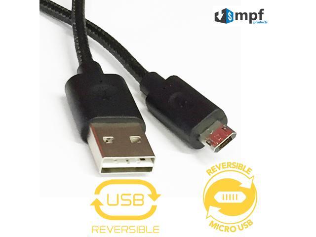 Double-Sided Reversible Micro B USB to Reversible USB 2.0 A Male Sync and Charging Cable Cord for Android, BlackBerry, HTC One, LG, Lumia,...
