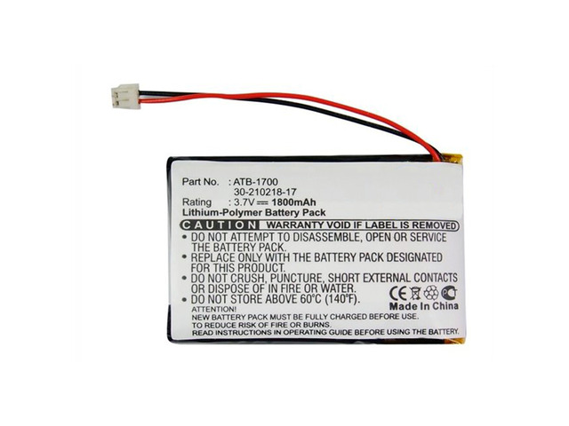 Replacement 1800mAh ATB-1700 30-210218-17 Battery for RTI T3V & T3-V Universal Remote Control