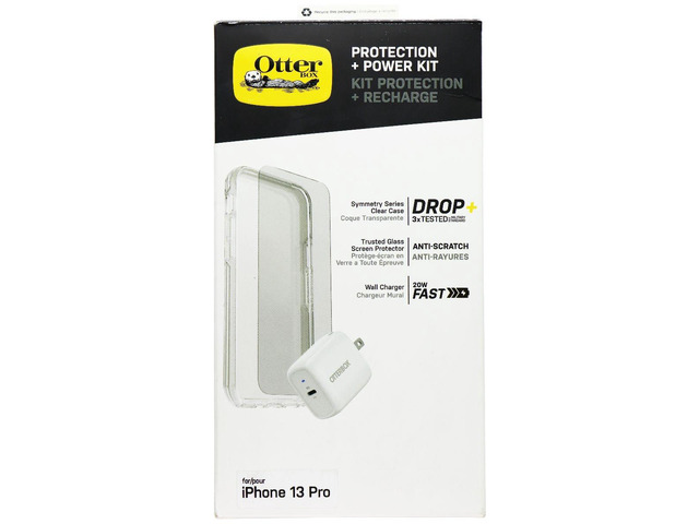 Otterbox Symmetry Clear Protection + Power Kit Bundle for iPhone 13 Pro