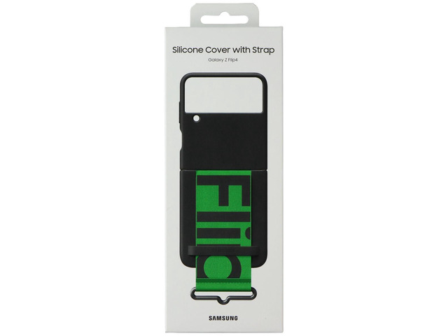 SAMSUNG Silicone Strap Cover for Samsung Galaxy Z Flip4 - Black