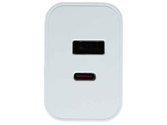 PureGear LightSpeed 30W Dual USB-A/USB-C Port Wall Charger - White
