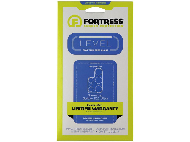 Fortress Tempered Glass Rear Camera Lens Protector for Samsung Galaxy S22 Ultra