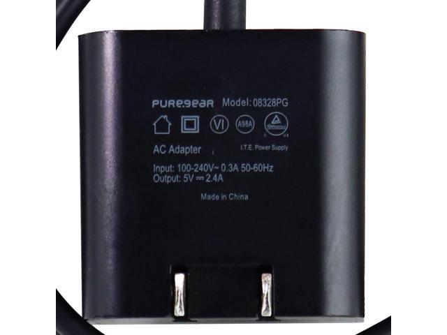 PureGear 12W (5-Ft) Lightning 8-Pin Wired Wall Charger for iPhone/iPad - Black