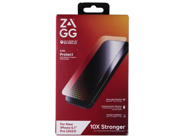 ZAGG InvisibleShield (Glass XTR3) Screen Protector for iPhone 15 Pro - Clear