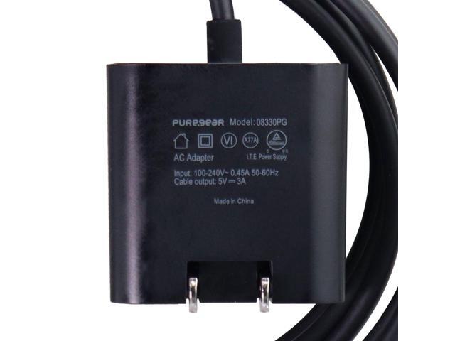 PureGear (15W/3A) 5-Foot USB-C Wall Charger - Black (62790PG)