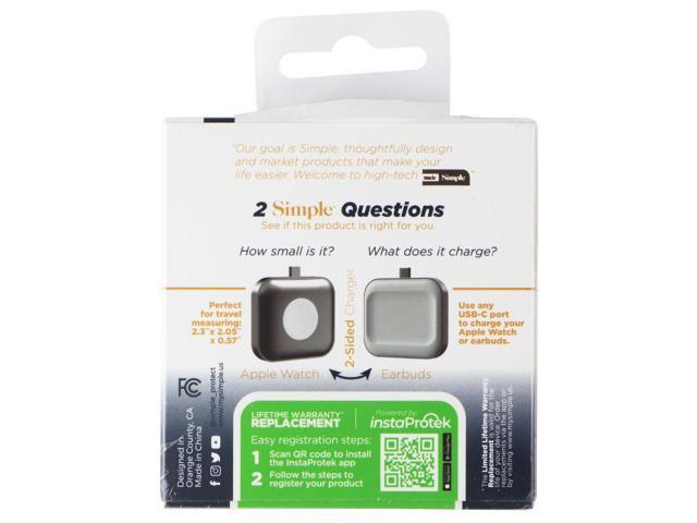 Simple 2 in 1 Wireless USB-C Watch/Earbuds Charger