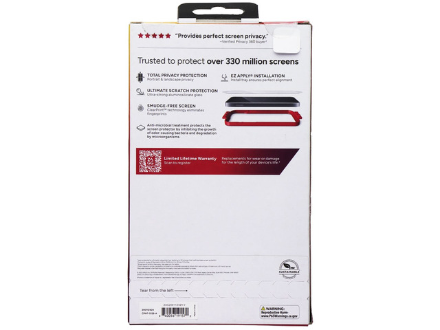 ZAGG Invisible Shield Privacy 360 Protect Screen Protector for iPhone 15 Pro