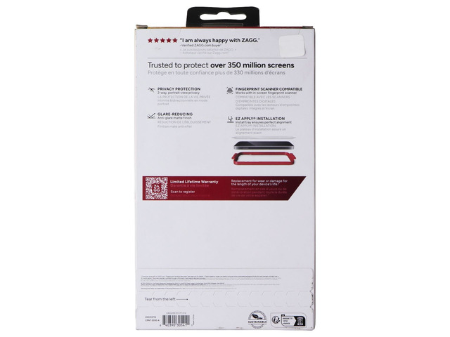 ZAGG Invisible Shield Fusion Privacy Anti-Glare Protector for Galaxy S24 Ultra