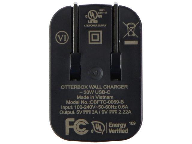 OtterBox (20W) USB-C Fast Charge Wall Adapter Travel Charger - Black