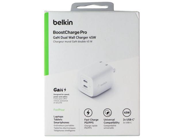 Belkin BoostCharge Pro Dual USB-C GaN 45W Wall Charger - White - image 5