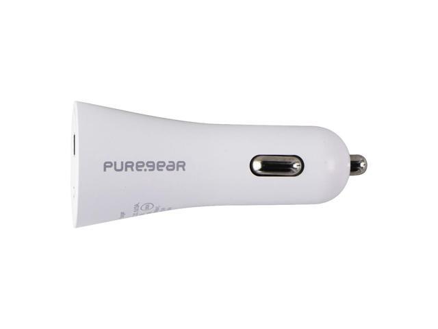Pure Gear Light Speed 42W Dual Port USB-C + USB-A Car Charger - White