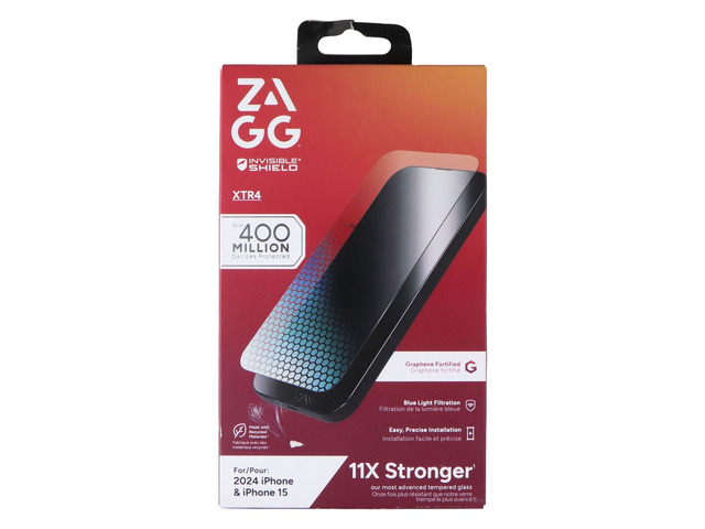ZAGG Invisible Shield (Glass XTR4) Screen Protector for Apple iPhone 16 / 15